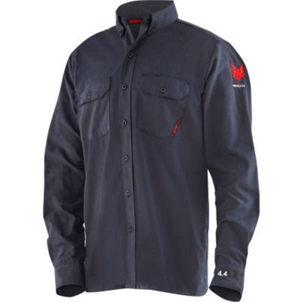 National Safety Apparel DRIFIRE Flame Resistant 4.4 Work Shirt, M, Navy Blue,  DF2-CM-450C-LS-NB-MD